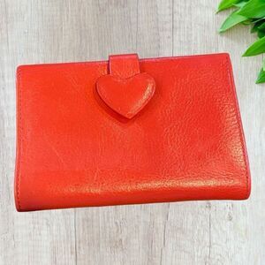 Stone Mountain Red Leather Heart Wallet 5.5”